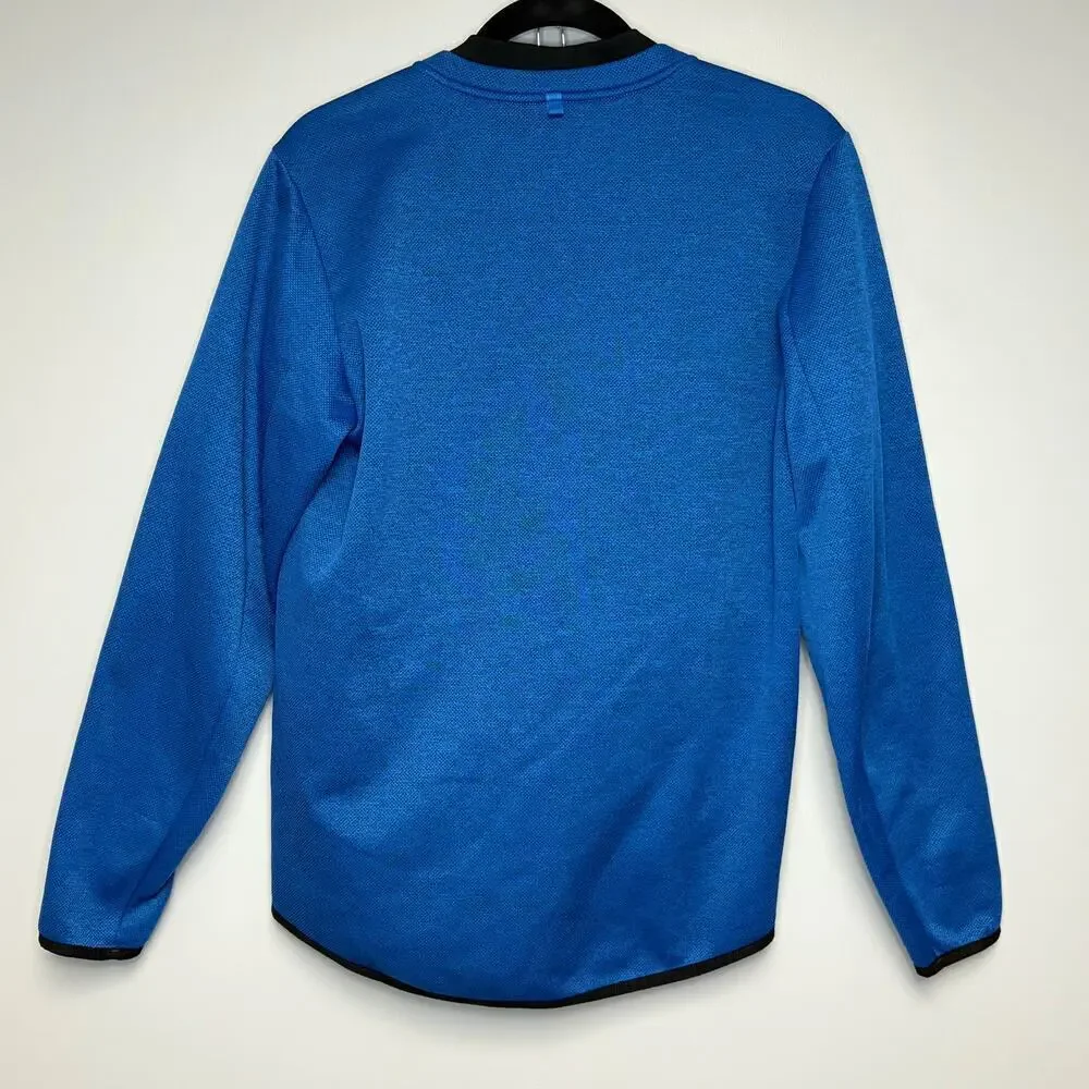Nike Golf Outdoor‎ Sports Dri-Fit 1/4 Zip Blue Fleece Pullover Mens Sz S